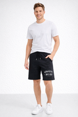 Bermuda Para Hombre Aero Guys Fleece Shorts Dark Black 4695