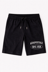 Bermuda Para Hombre Aero Guys Fleece Shorts Dark Black 4695