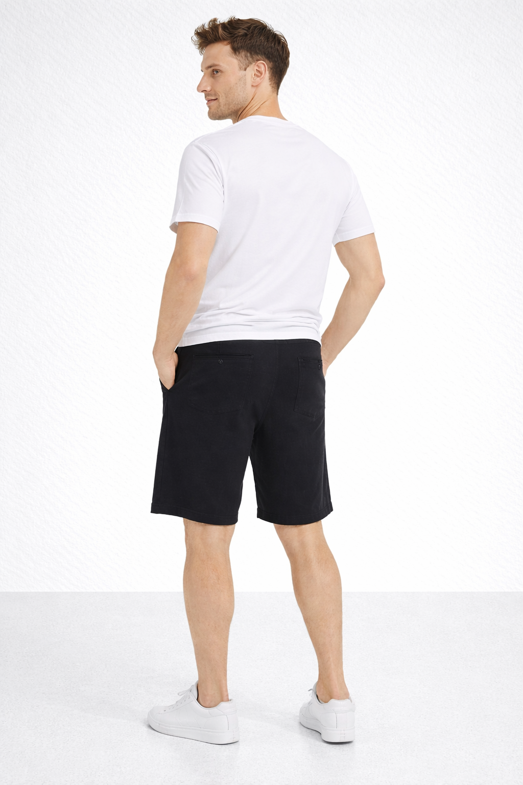 Bermuda Para Hombre Aero Guys Fleece Shorts Dark Black 4695