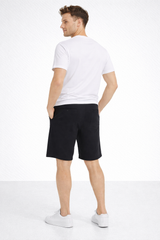 Bermuda Para Hombre Aero Guys Fleece Shorts Dark Black 4695