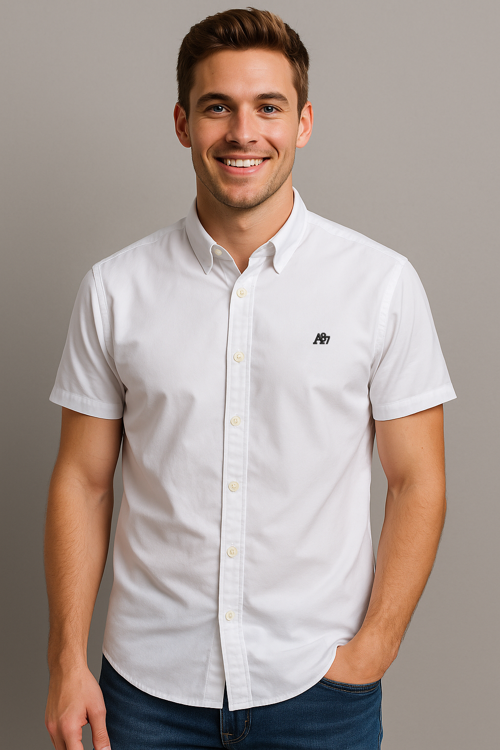 Camisa Para Hombre Aero Guys SS Woven Shirts Bleach 1440