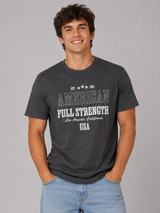 Camiseta Para Hombre Aerto Guys Fashion Graphics Charcoal Heather Grey 6280