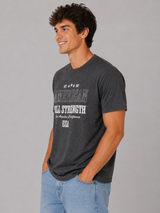 Camiseta Para Hombre Aerto Guys Fashion Graphics Charcoal Heather Grey 6280