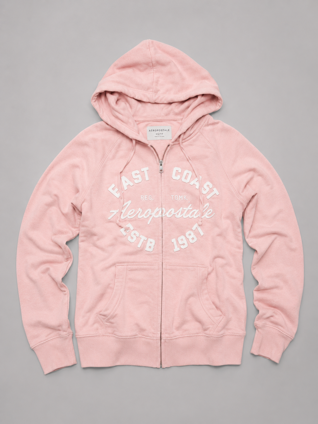 Buzo Para Mujer Aero Girls Fleece Zip Front Silver Pink 3839