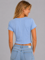 Camiseta Para Mujer Aero Girls SS Henley Kentucky Blue 7036