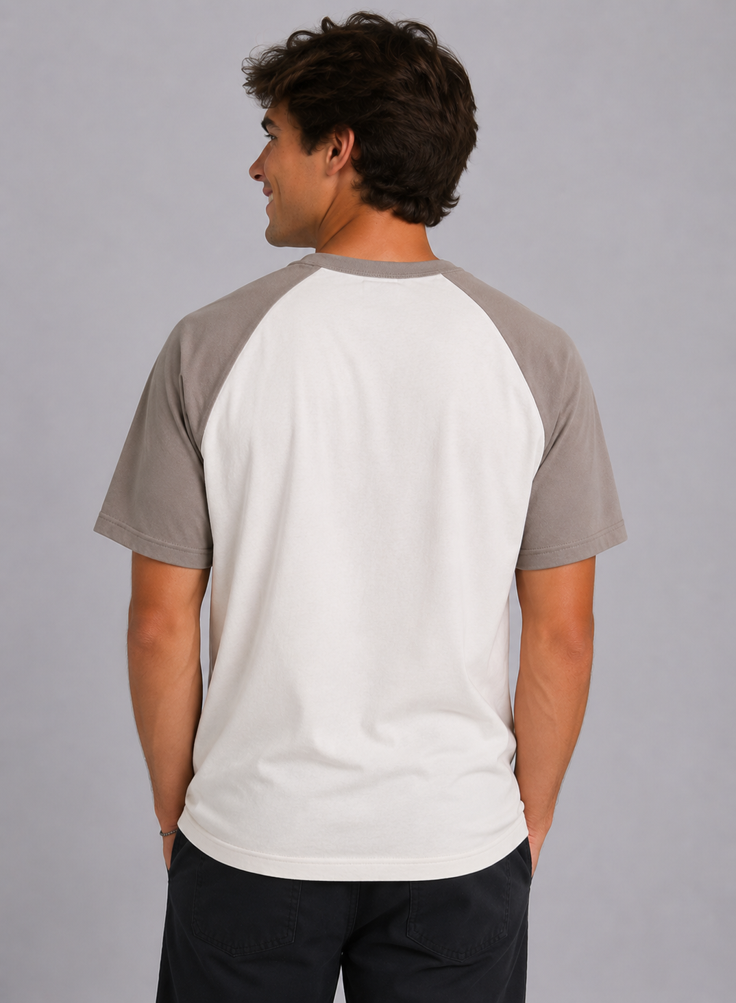 Camiseta Para Hombre Aero BC SS Knits Ash Grey 1600 (100% Algodón)