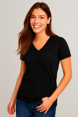 Camiseta Básica Para Mujer Aero Girls Solid SS Darl Black 4208