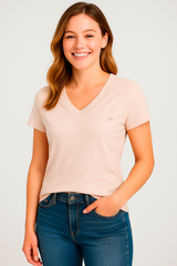Camiseta Para Mujer Aero Girls Solid SS Primrose Pink 6505