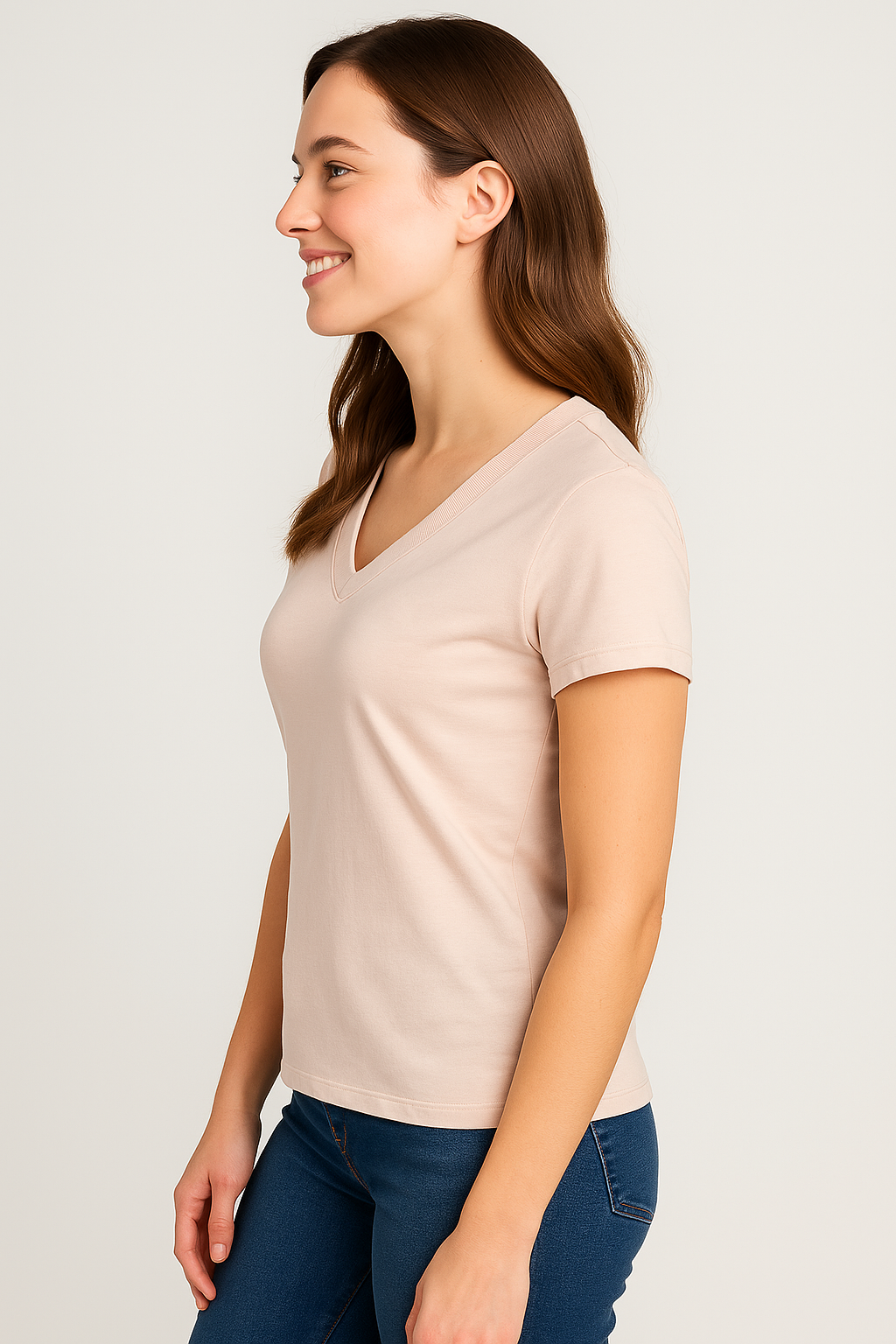 Camiseta Para Mujer Aero Girls Solid SS Primrose Pink 6505