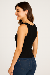 Top Para Mujer Aero Fashion Bare Solid Dark Black 1301