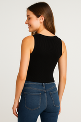 Top Para Mujer Aero Fashion Bare Solid Dark Black 1301