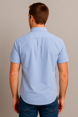 Camisa Para Hombre Aero Guys SS Woven Shirts Porcelain Blue 1440