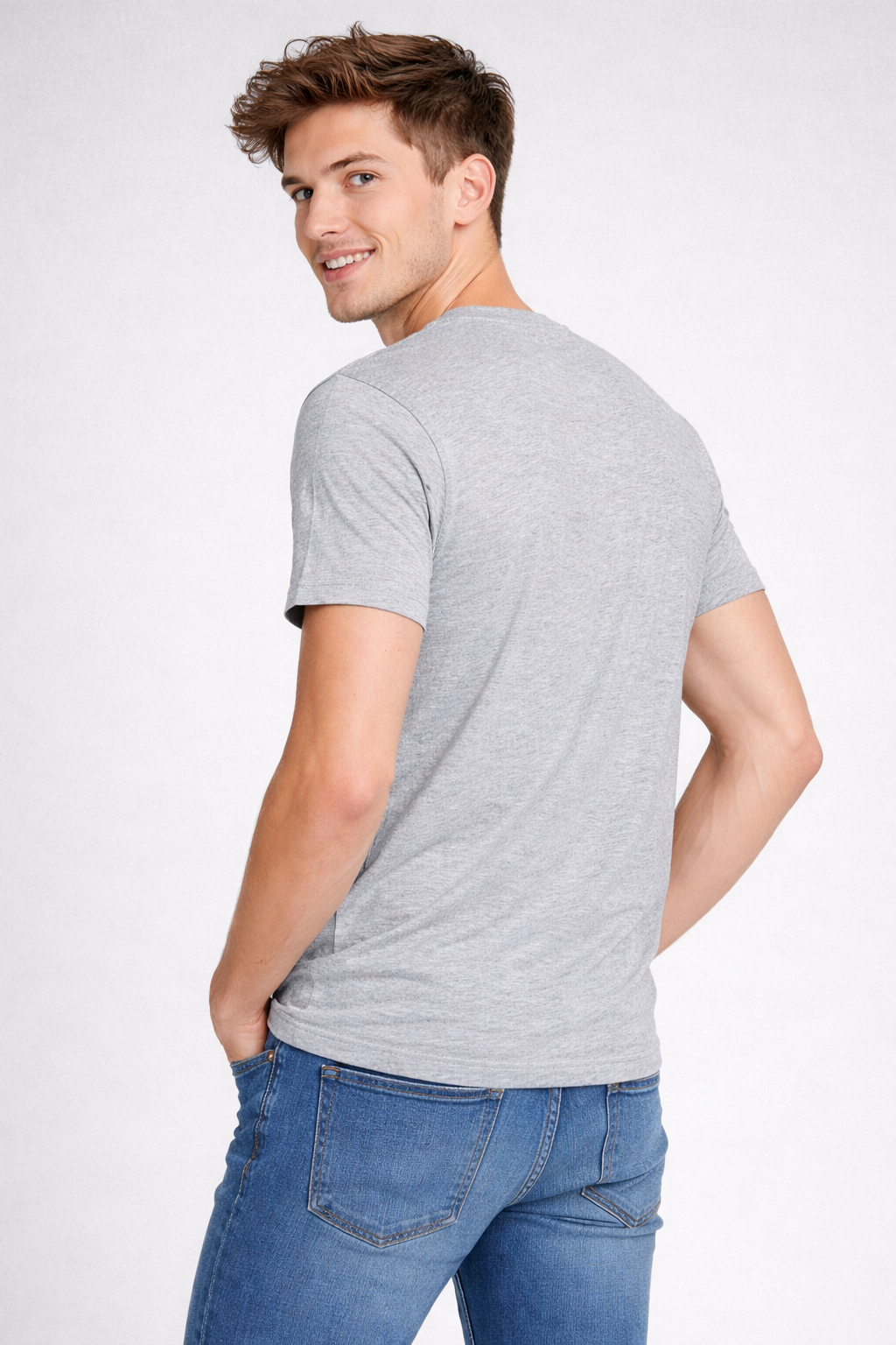 Camiseta Para Hombre Aero Level 2 Graphic Tees Light Heather Grey 6227