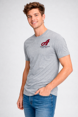 Camiseta Para Hombre Aero Level 2 Graphic Tees Light Heather Grey 6227