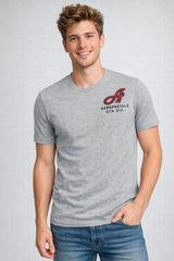 Camiseta Para Hombre Aero Level 2 Graphic Tees Light Heather Grey 6227