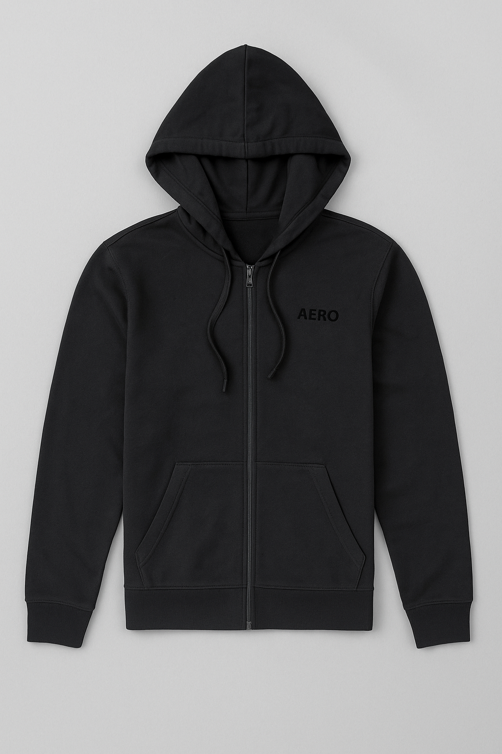 Buzo Para Hombre Aero Guys Full Zip Hoodies Dark Black 5018