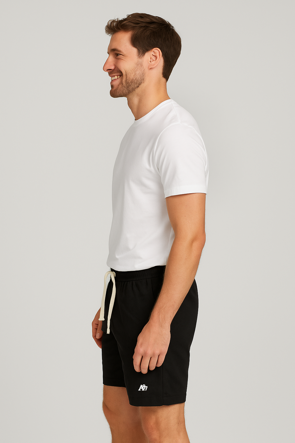 Bermuda Para Hombre Aero BC Shorts Dark Black 4238