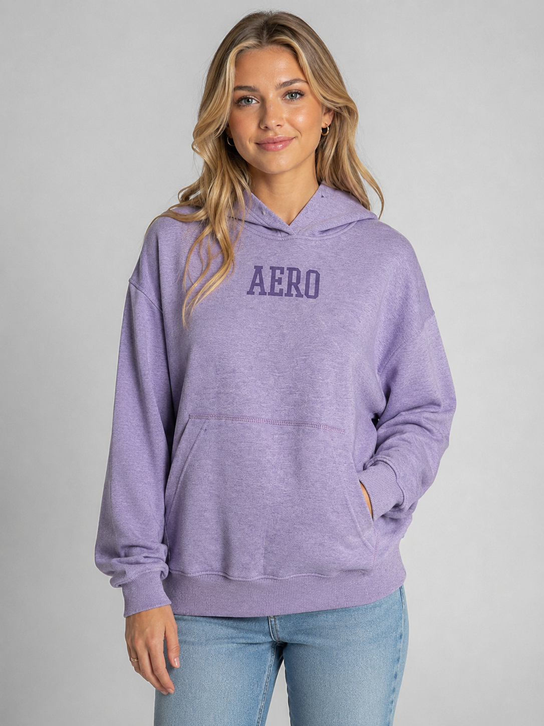 Buzo Para Mujer Aero Girls Fleece Pop Over Purple Haze 4244