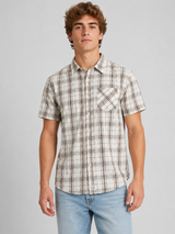 Camisa Para Hombre Aero Guys SS Woven Shirts Egret 7515