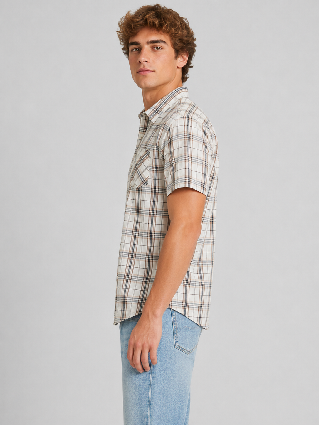 Camisa Para Hombre Aero Guys SS Woven Shirts Egret 7515