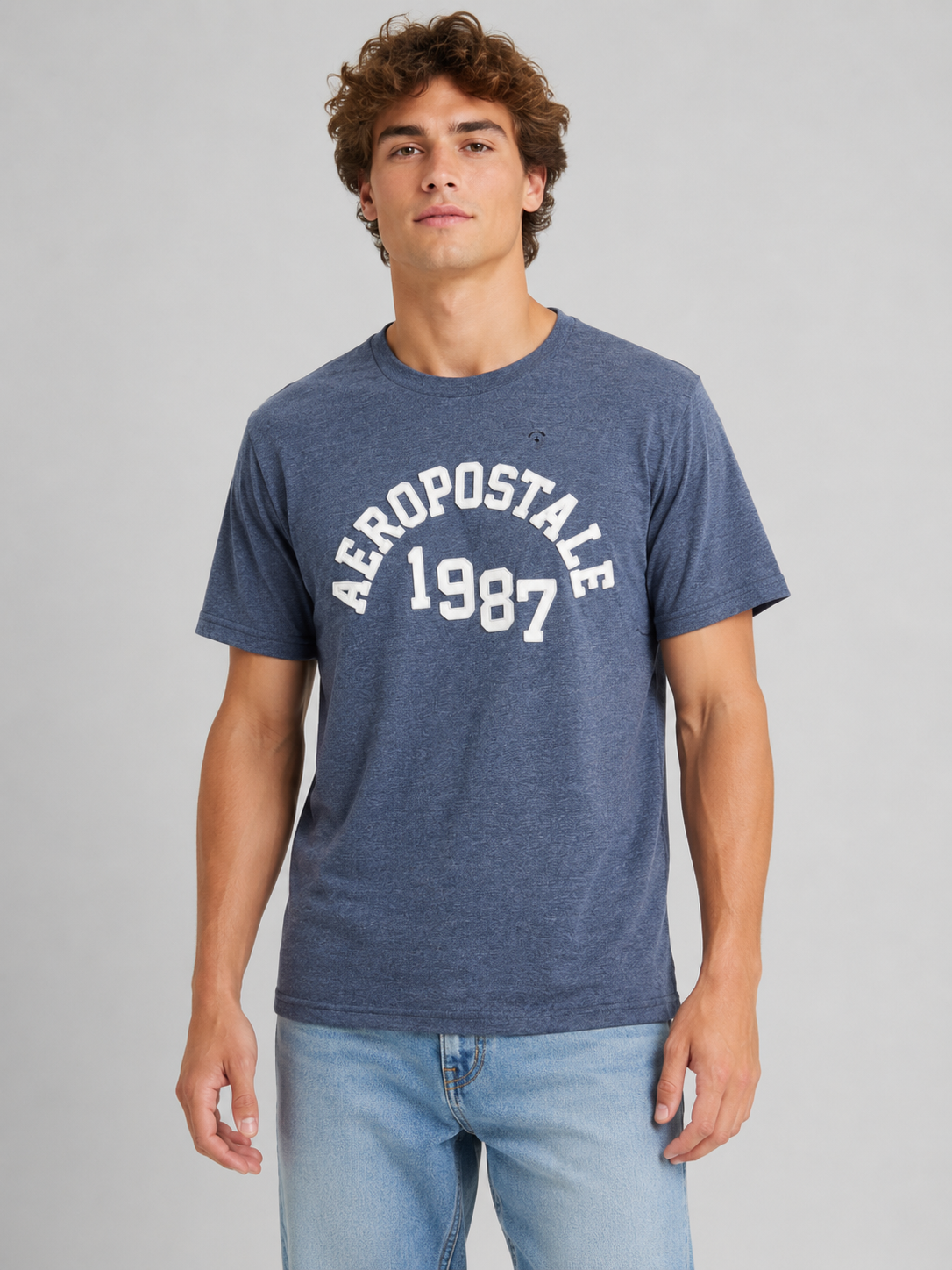 Camiseta Para Hombre Aero Level 2 Graphic Tees Cadet Navy 6223