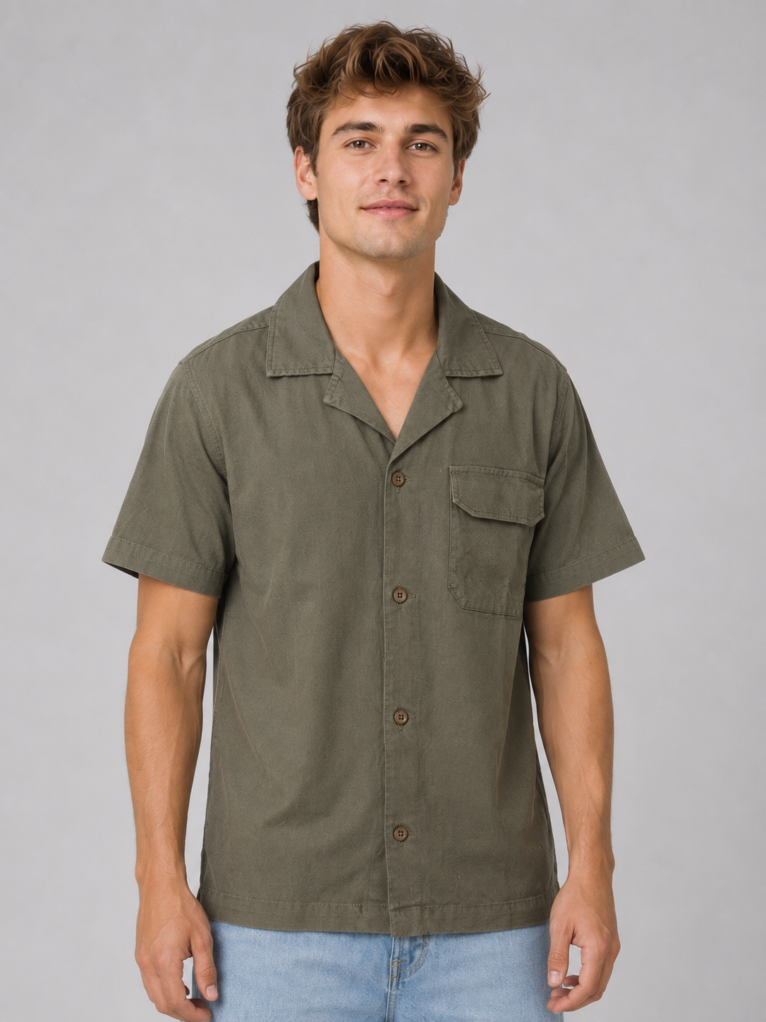 Camisa Para Hombre Aero Guys SS WOven SHirts Green Gables 221
