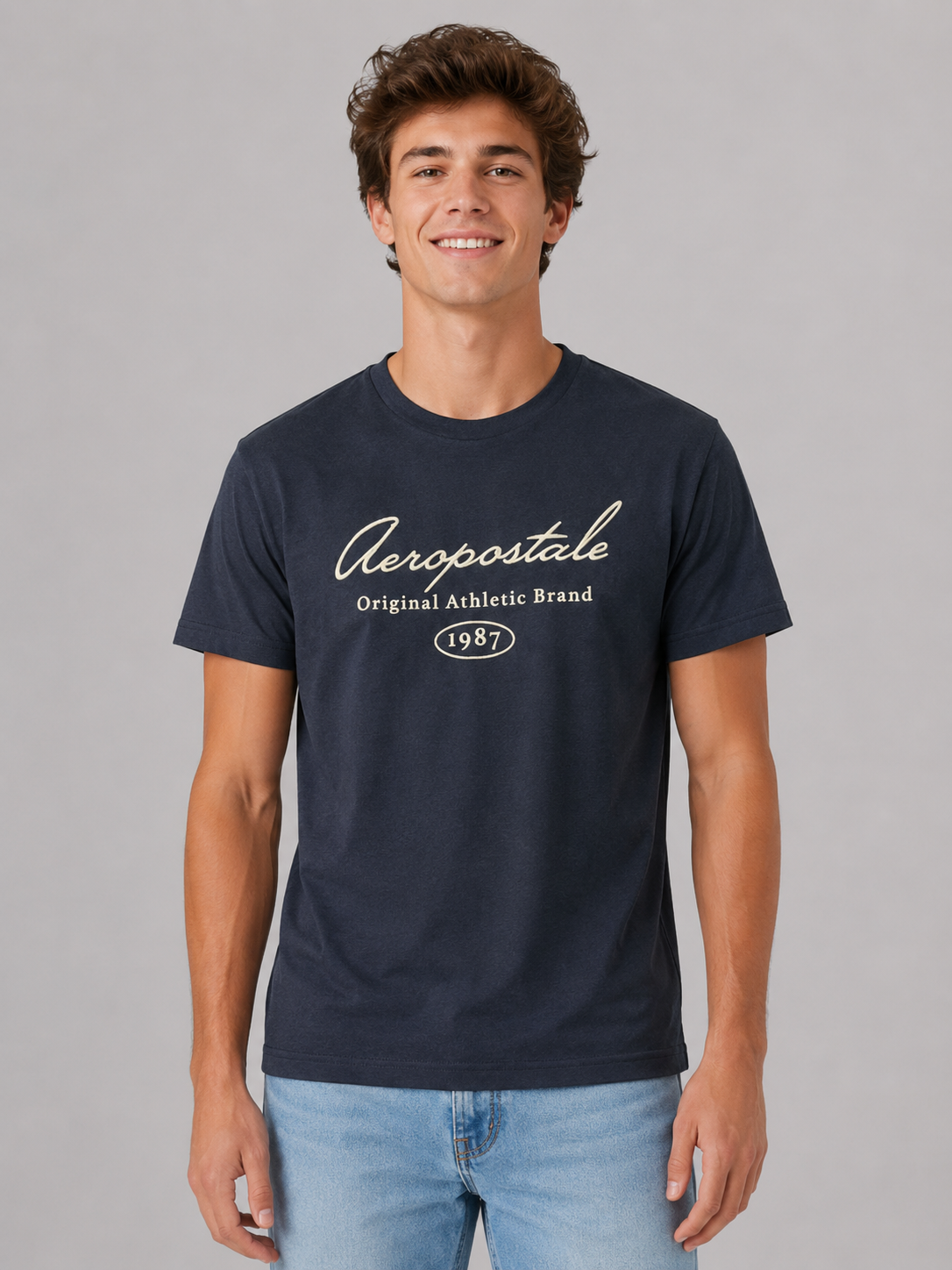 Camiseta Para Hombre Aero Level 2 Graphic Tees Cadet Navy 6262