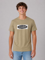 Camiseta Para Hombre Aero Level 2 Graphic Tees Olive Grey 6251