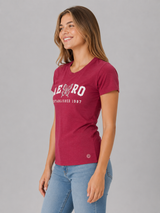 Camiseta Para Mujer Aero Graphic Level 2 Vinyl Red 7351
