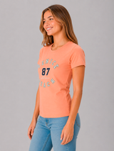 Camiseta Para Mujer Aero Graphic Level 2 Papaya Punch 7011