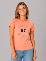 Camiseta Para Mujer Aero Graphic Level 2 Papaya Punch 7011