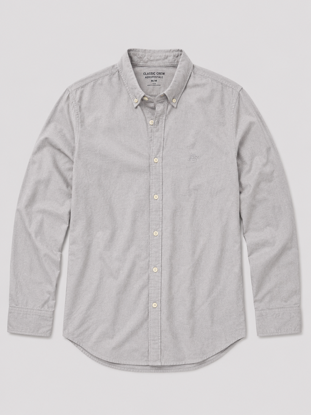 Camisa Para Hombre Aero Guys SS Woven Shirts Light Heather Grey 2269