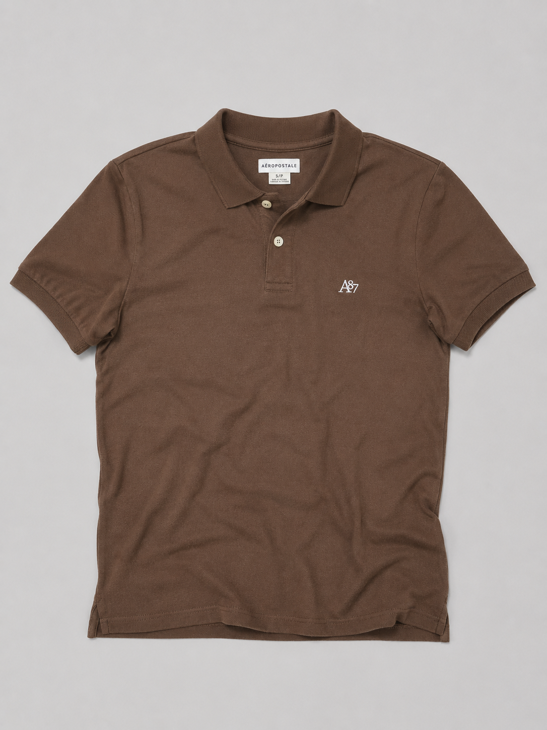 Camiseta Polo Aero Guys SS Solid Polo Hot Chocolate 7907