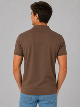Camiseta Polo Aero Guys SS Solid Polo Hot Chocolate 7907