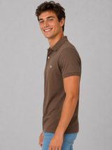 Camiseta Polo Aero Guys SS Solid Polo Hot Chocolate 7907