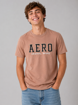 Camiseta Para Hombre Aero Level 2 Graphic Tees Mocha Mousse 6217