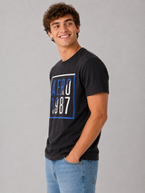 Camiseta Para Hombre Aero Level 2 Graphic Tees Dark Black 2169
