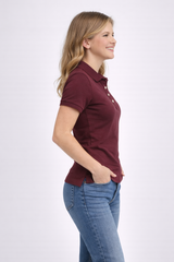 Camiseta Polo Para Mujer Aero Solid Polo Earth Red 4164