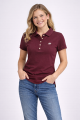 Camiseta Polo Para Mujer Aero Solid Polo Earth Red 4164
