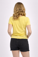 Camiseta Basica Para Mujer Aero Girls Solid SS Amber Yellow 4208