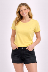 Camiseta Basica Para Mujer Aero Girls Solid SS Amber Yellow 4208