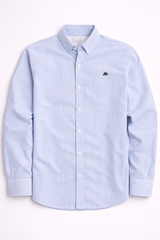 Camisa Para Hombre Aero Guys LS Woven SHirts Porcelain Blue 1448