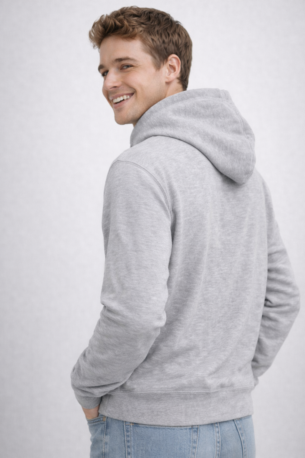 Buzo Para Hombre Aero Guys Popover Hodies Light Heather Grey 6006