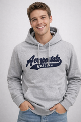 Buzo Para Hombre Aero Guys Popover Hodies Light Heather Grey 6006
