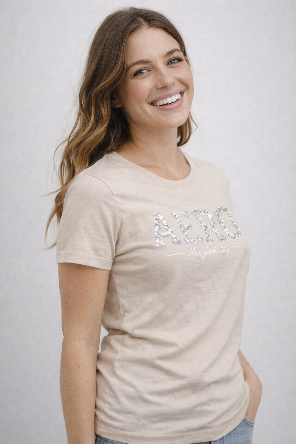 Camiseta Para Mujer Aero Graphic Level 2 Egret 6856