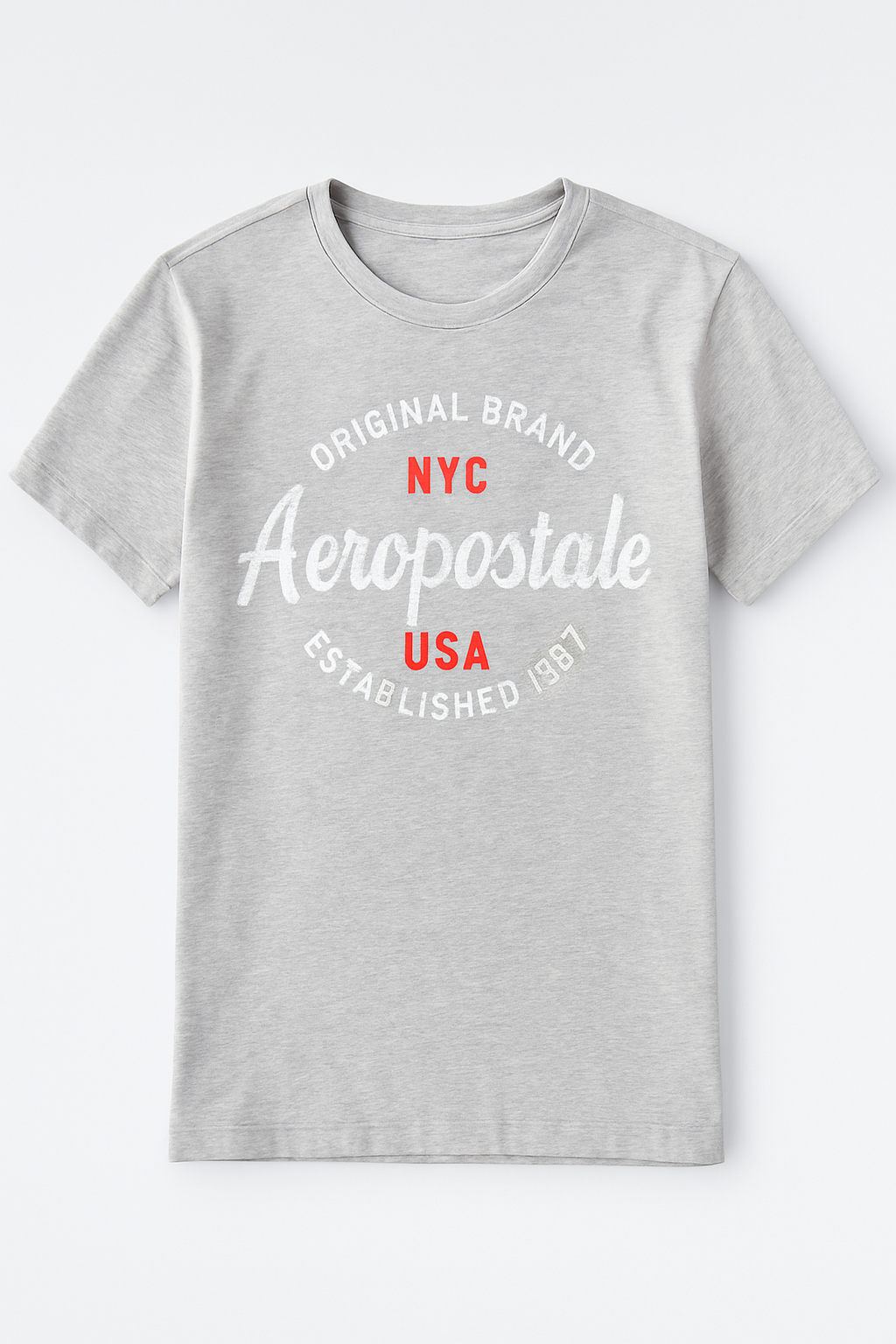 Camiseta Para Hombre Aero Level 1 Graphic Tees Light Heather Grey 7441
