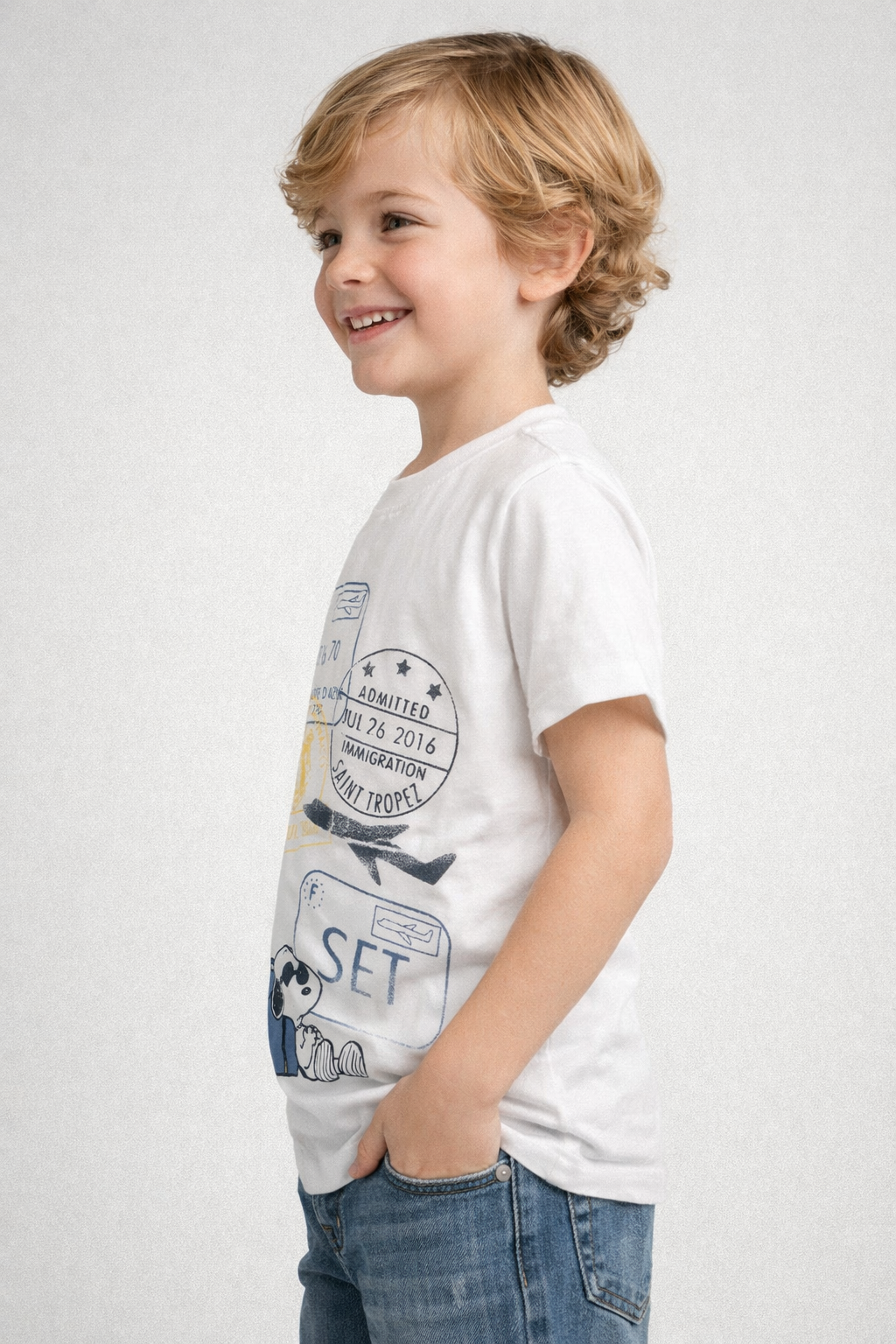 Camiseta de manga corta Peanuts B LS Level 2 Graphic Birch PEANUTS349