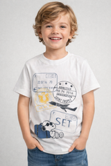 Camiseta de manga corta Peanuts B LS Level 2 Graphic Birch PEANUTS349