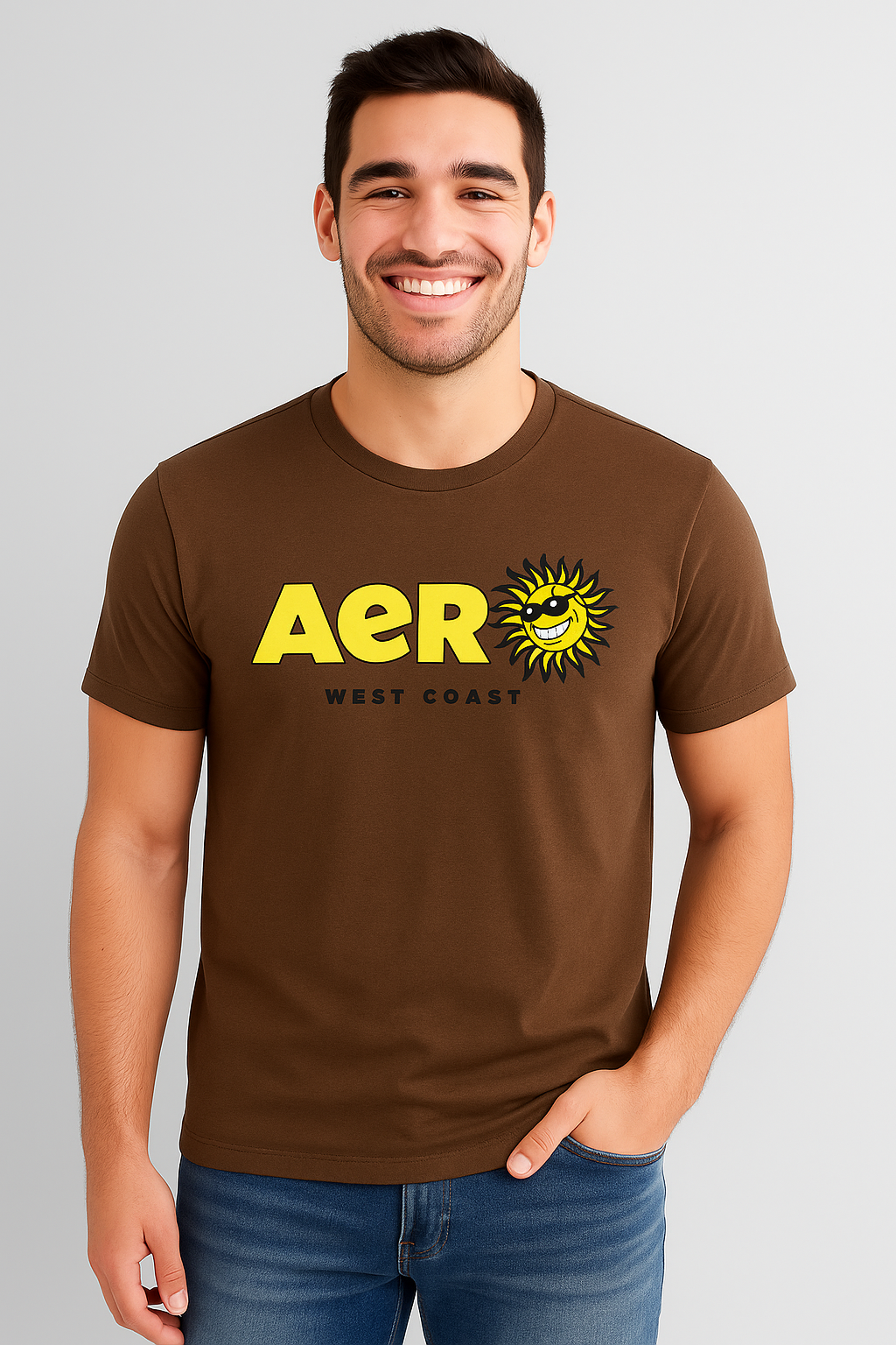 Camiseta Para Hombre Aero Level 2 Graphic Tees Coffy Rack 6135