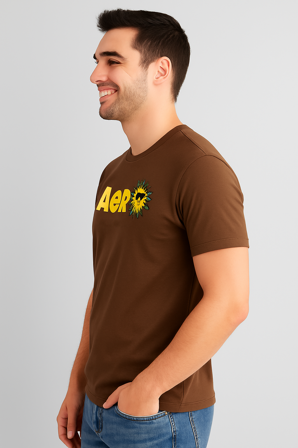 Camiseta Para Hombre Aero Level 2 Graphic Tees Coffy Rack 6135